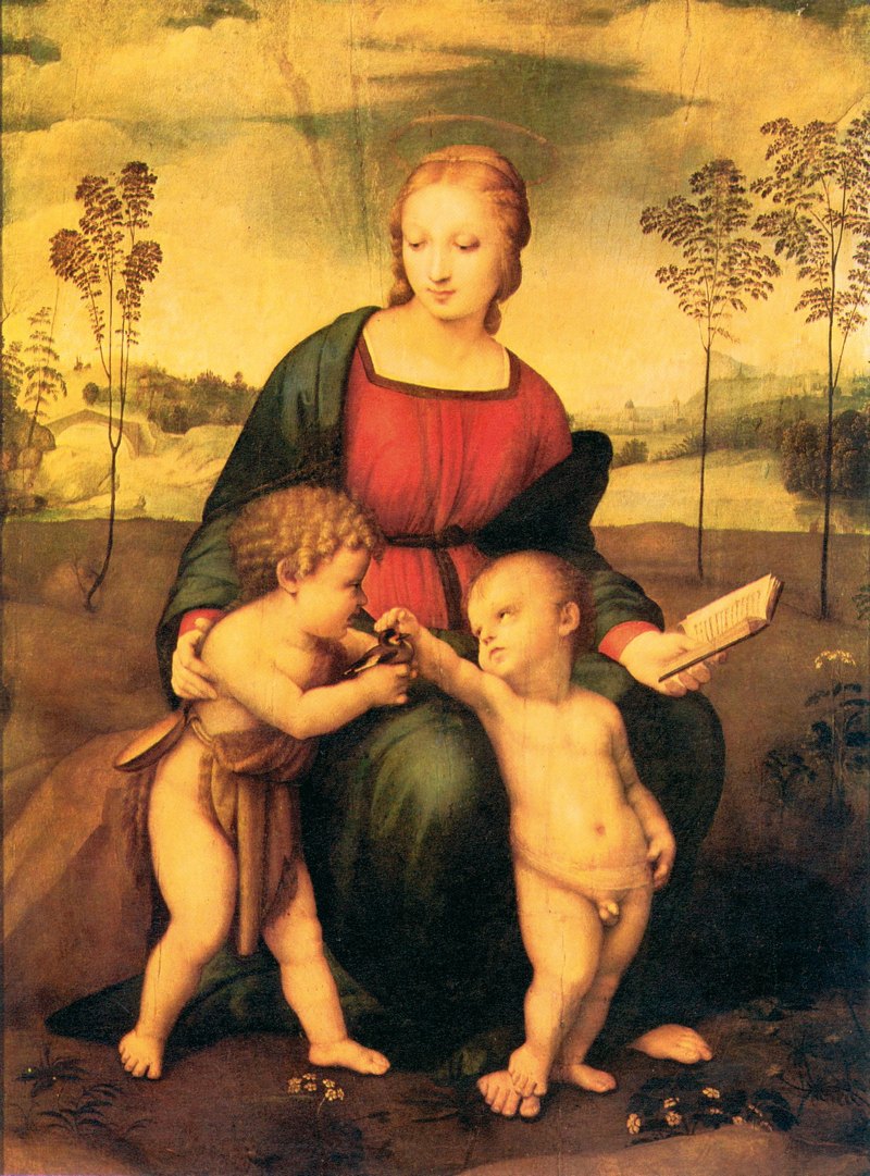 1. Ραφαήλ, «Η Παναγία με την καρδερίνα», 1520.