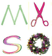 24. Γράμματα σχεδιασμένα με αντικείμενα.