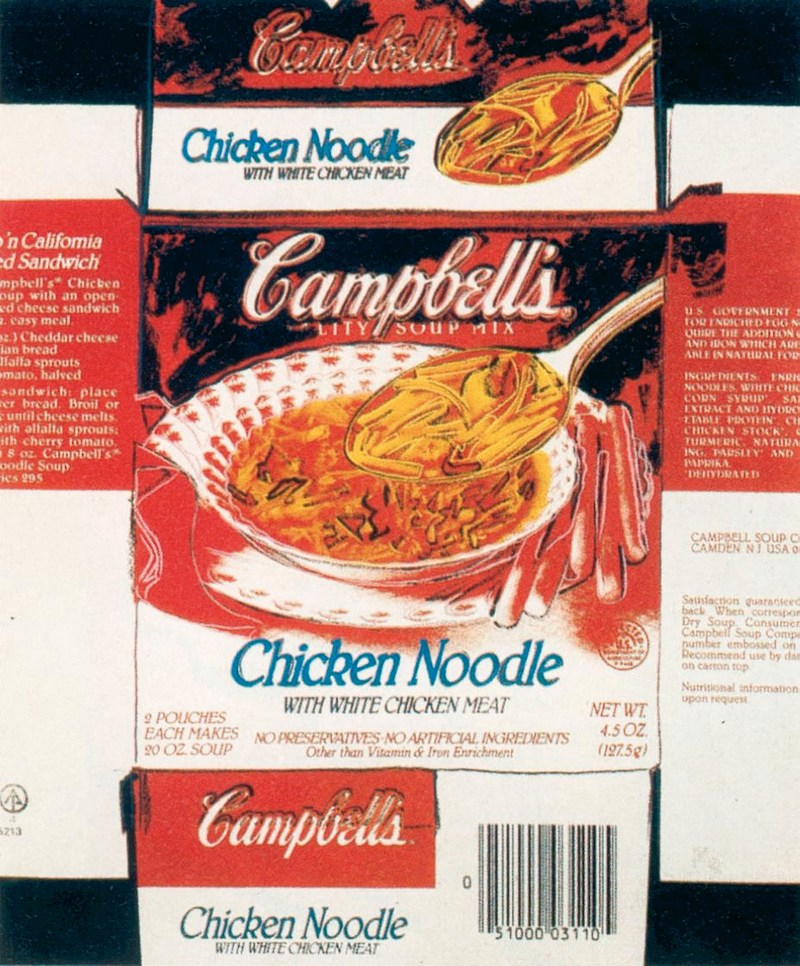 32. Γουόρχολ, «Κοτόσουπα με λαζάνια της Κάμπελ», 1985.