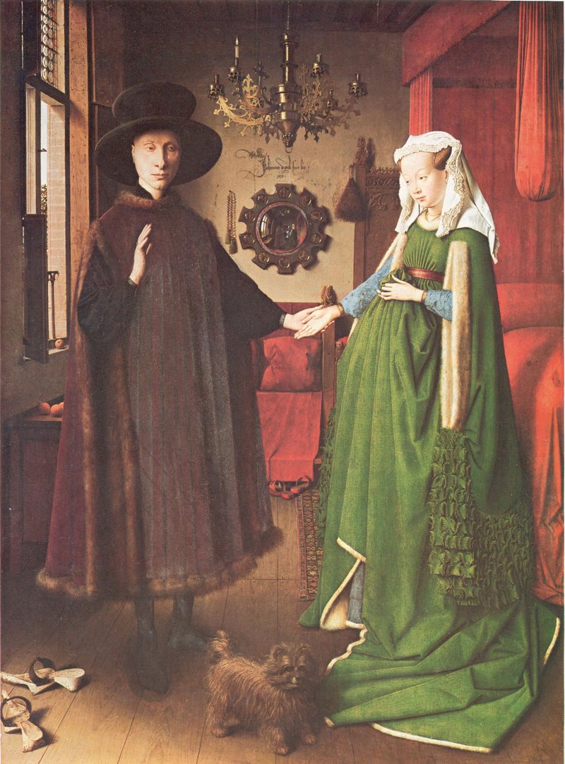 27. Βαν Άικ, «Οι αρραβώνες των Αρνολφίνι», 1434, λάδι σε ξύλο.