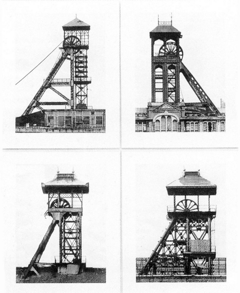 36. Μπερντ & Χίλα Μπέχερ, «Βιομηχανικοί πύργοι», 1980, φωτογραφίες, (λεπτομέρεια).