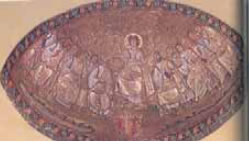 5. Ο Ιησούς και οι Απόστολοι, ψηφιδωτό του 5ου μ.X. αι., Mιλάνο.