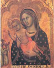 7. Η Παρθένος και το Βρέφος. (Βιτάλε Ντα Μπολόνια). Γοτθικός ρυθμός. 14ος αι. Μουσ. Βατικανού.