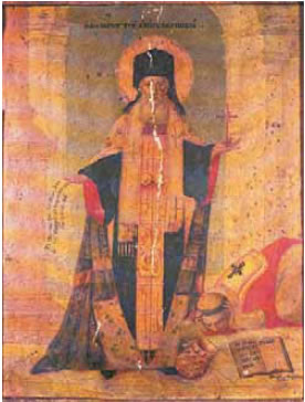 Άγ. Μάρκος ο Ευγενικός Yπέρμαχος της Ορθοδοξίας στη Σύνοδο Φεράρας-Φλωρεντίας. Εικόνα του 18ου αι.