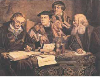 Ο Μαρτίνος Λούθηρος και οι συνεργάτες του.