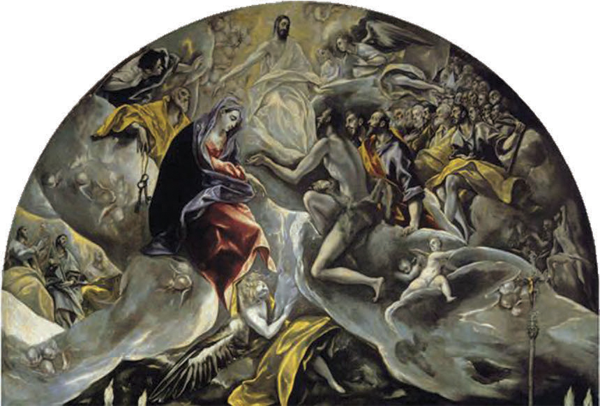 Η ταφή του κόμητα Οργκάθ (λεπτομέρεια, Η ουράνια δόξα), Δομ. Θεοτοκόπουλος, 1586-88