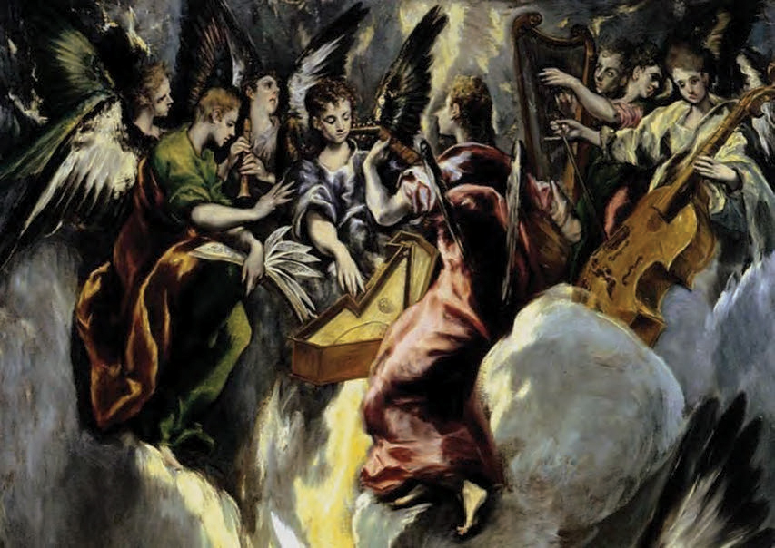 Ο Ευαγγελισμός (λεπτομέρεια, Η συμφωνία των αγγέλων), Δομ. Θεοτοκόπουλος, 1596-1600