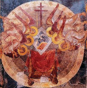 H ετοιμασία του Θρόνου, Μητρόπολη Μυστρά, 13ος αι.