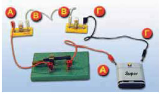 Οι λαμπτήρες συνδέονται σε σειρά.