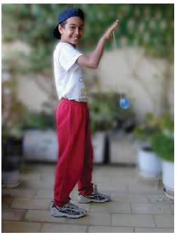 Ο δίσκος του γιο-γιο κινείται μεταξύ δύο ακραίων θέσεων.