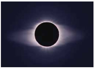 Φωτογραφία του ηλιακού στέμματος όπως αυτό έγινε ορατό κατά την ολική έκλειψη του Ηλίου στις 11/8/1999 στο Ιράν.